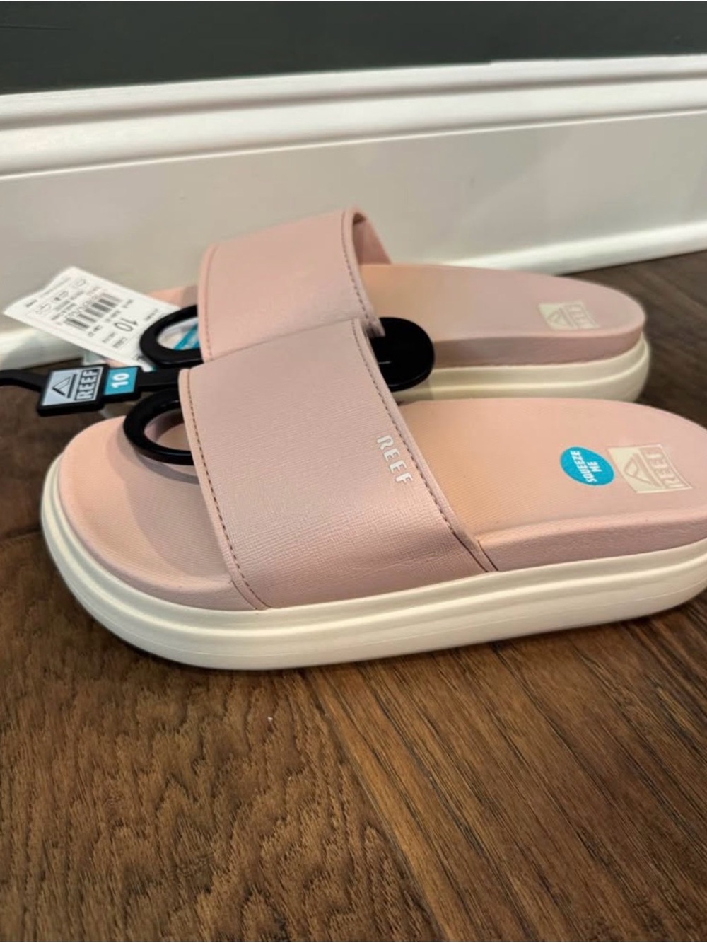 Reef Blush Pink Platform Slide Sandals